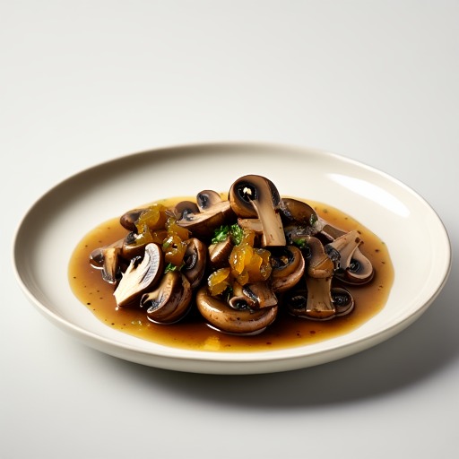 Champinjonsås med charlottenlök och whiskeymarmelad – receptbild